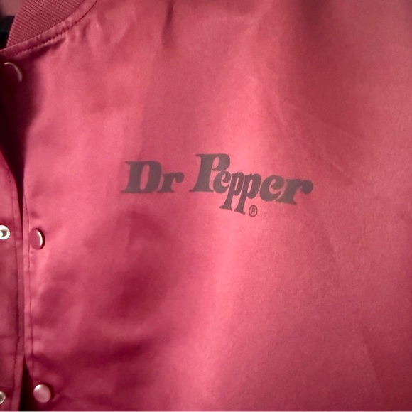 Dr Pepper NWT Unisex Satin Bomber Jacket - Picture 5 of 8